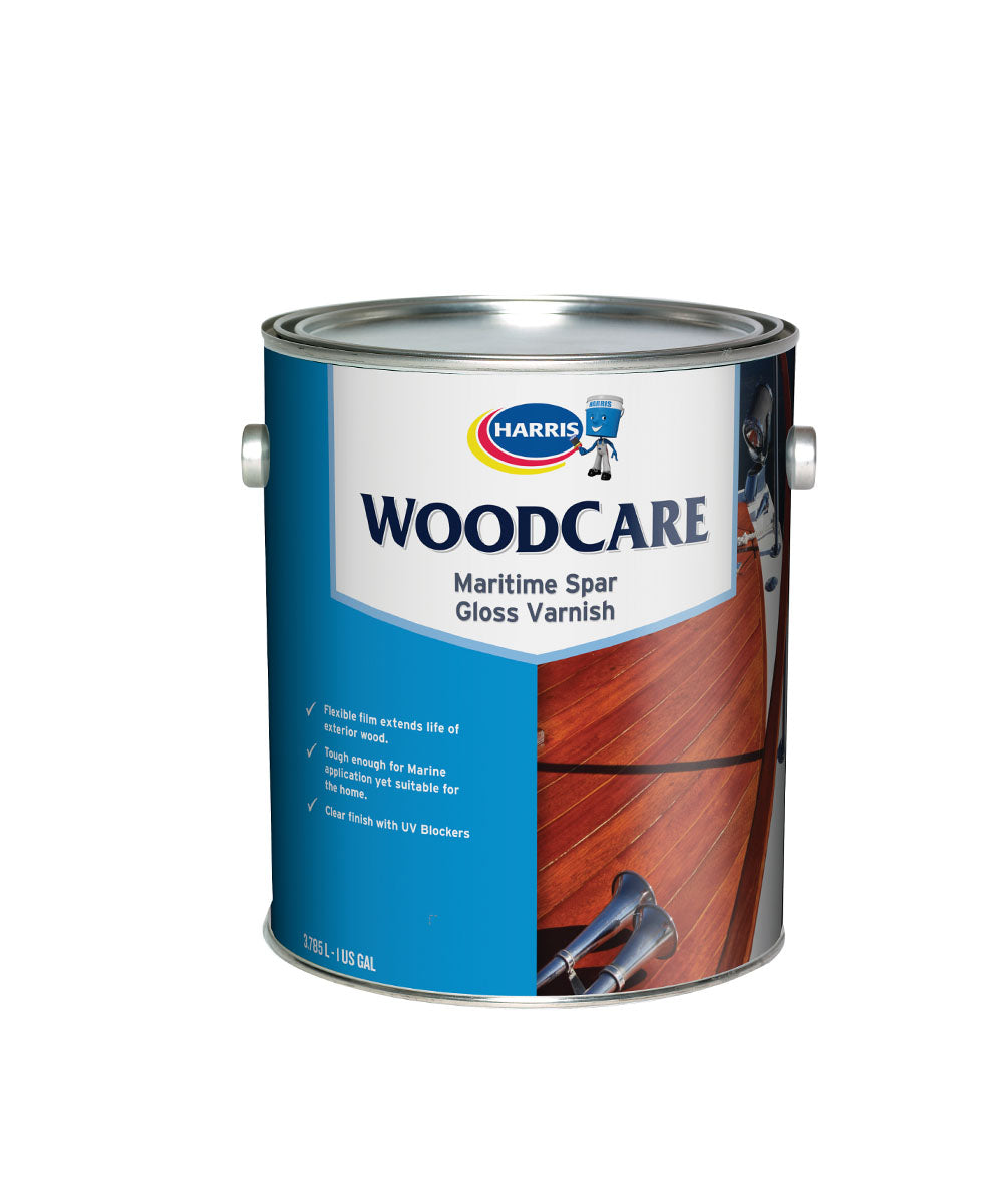 Harris WoodCare Maritime Spar Varnish gallon.