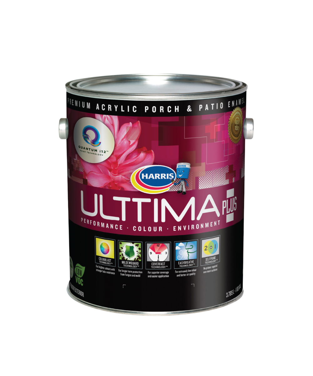 Harris Ulttima Plus premium acrylic porch and patio enamel available to shop online at Harris Colourcentres in Barbados.