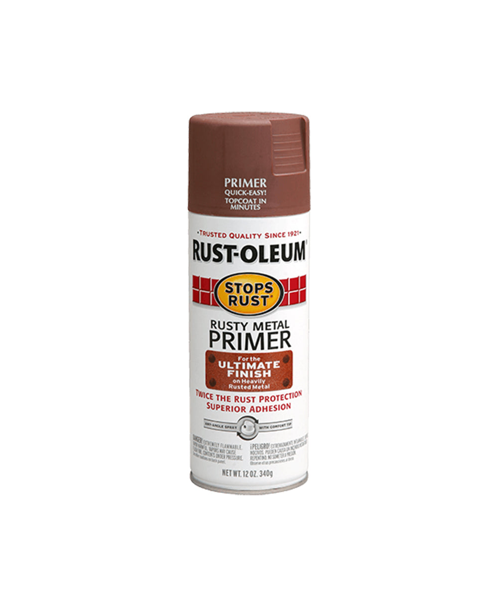 Rustoleum Stops Rust Rusty Metal Primer, available to shop online at Harris Colourcentres in Barbados.