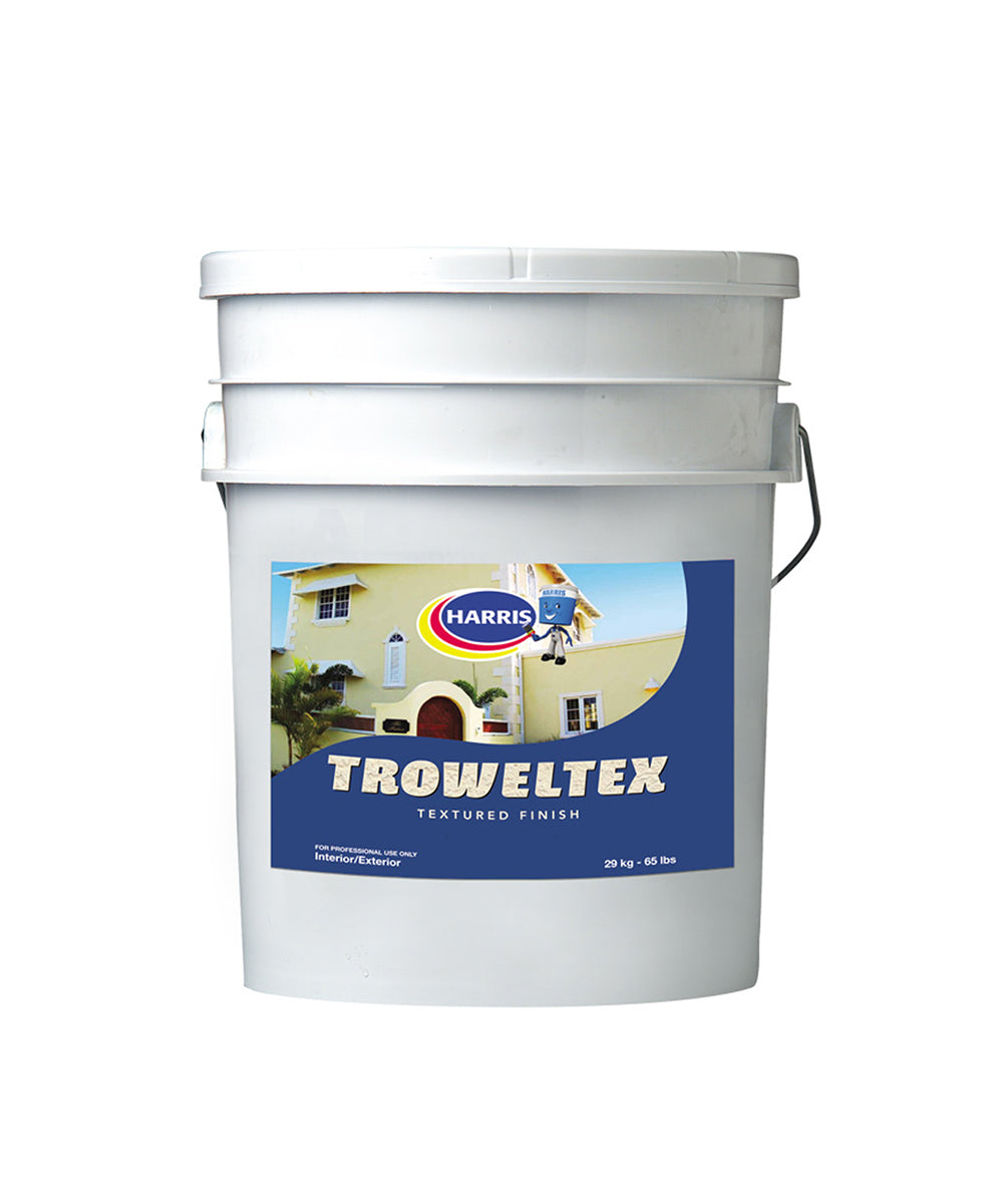 Harris Troweltex textured finish, available to shop online at Harris Colourcentres in Barbados.