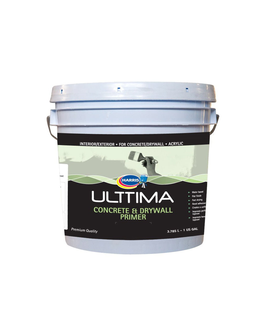 Harris Paints Ulttima Concrete and Drywall Primer, available to shop online at Harris Colourcentres in Barbados.